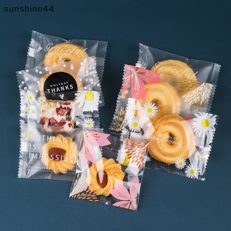 Sunshine 100pcs Kantong Plastik Packing Kue Mooncake Homemade Handmade Biskuit Cookie Bag ID