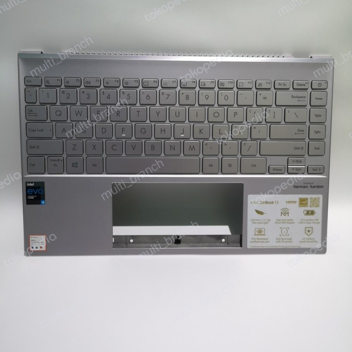Casing keyboard Asus Zenbook 13 UX325 - Abu-abu