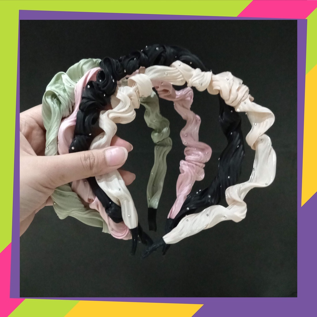 5127 / Bando kerut mote wanita / Bandana head band kualitas premium