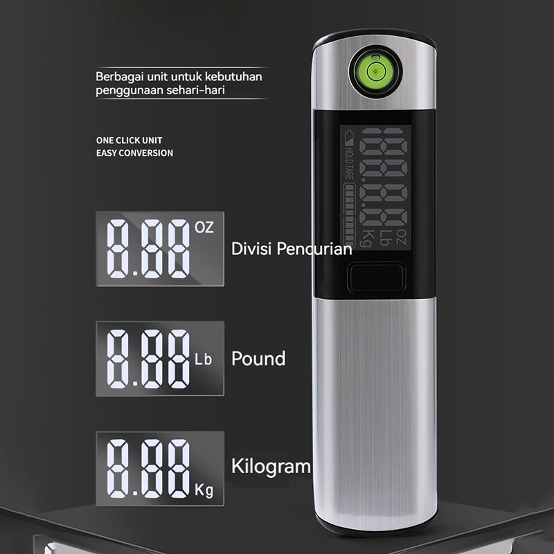 50kg Travel Hanging Digital Luggage Scale Portable Stainless Steel Luggage Scale/Luggage Weighing New electronic portable scale with leveling bubble meter