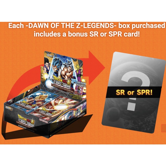 DRAGON BALL SUPER CARD GAME Dawn of the Z-Legends Booster Box BT18