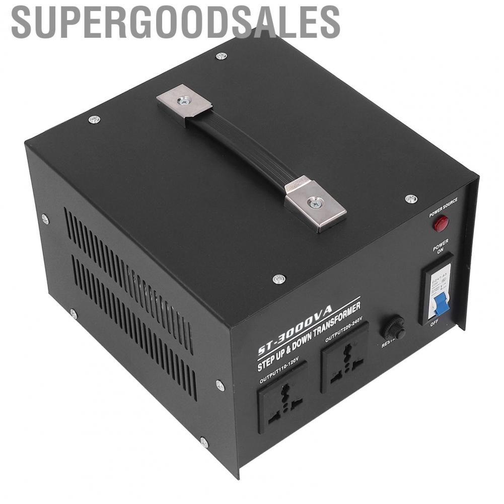 Supergoodsales Power Boost Converter  Wide Compatibility Circuit Breaker Protection AC Voltage Transformer Adjustable Input for Equipment