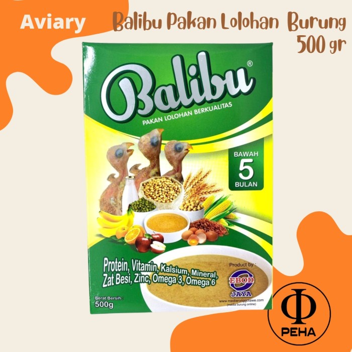 Pakan Lolohan Bubur Burung Balibu Ebod Lovebird Parkit Lolohan Parrot