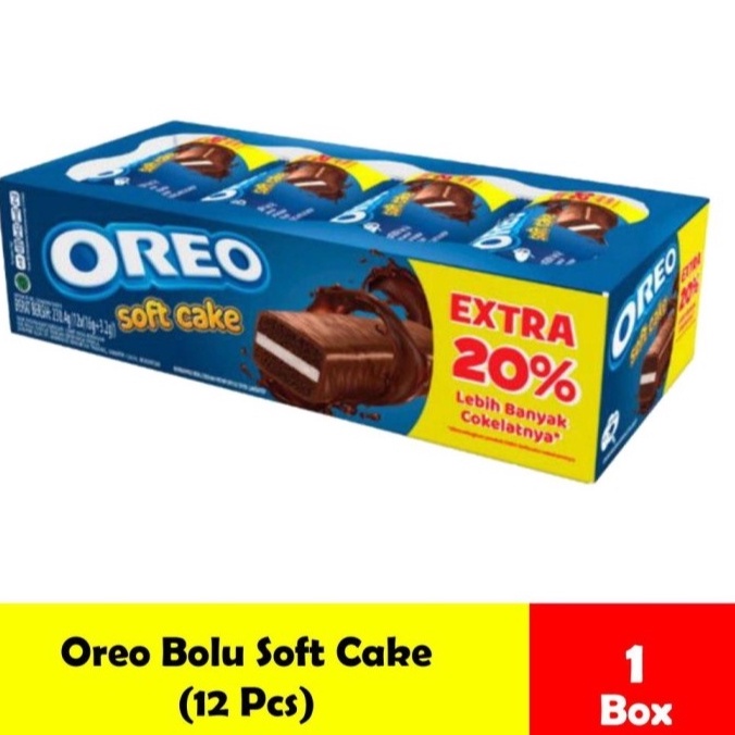 Oreo Soft Cake Bolu Kemasan Box Isi 12 Pcs Extra 20% ORIGINAL