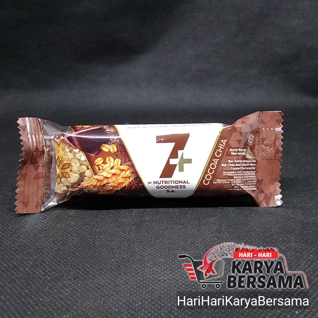 

MAKANAN RINGAN SNACK SEREAL 7+ COCOA CHIA CEREAL BAR 22GR