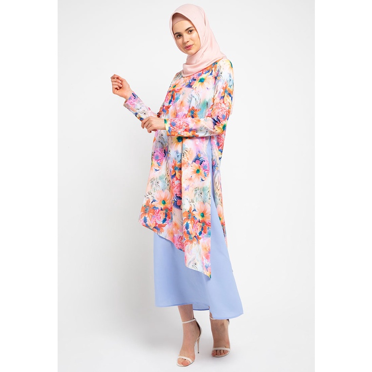 Alba Maxi Dress In Blue Print