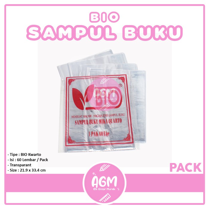 

Bio - Sampul Buku Mika Varian Plastik Uk Kwarto Isi 60 Lembar - Pack