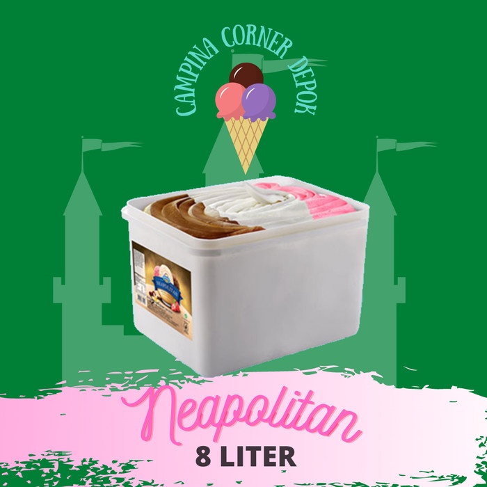 

✨Ready Stok✨ - Campina ice cream Neapolitan 8 L