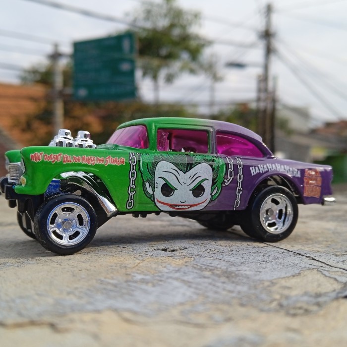 TERBARU Hot Wheels 55 chevy bel air gasser custom Joker funko pop style