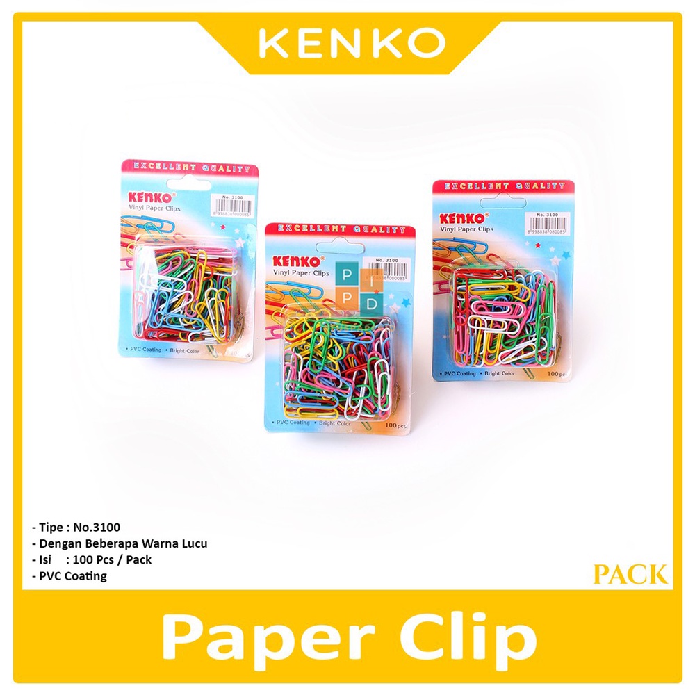 

KENKO - Paper Clip Warna Warni No. 3100 - Pack