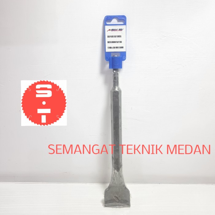 Berkualitas MATA BOR BETEL PAHAT SDS PLUS CHISEL BOR BOBOK FLAT GEPENG 50mm SOLID FCX560