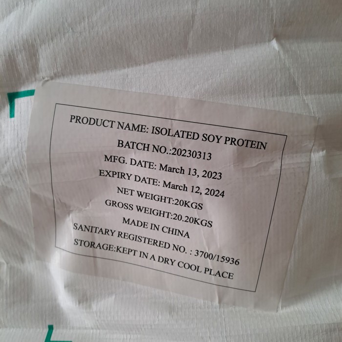 

BISA - TEPUNG ISP - ISOATE SOY PROTEIN EX CHINA 20KG