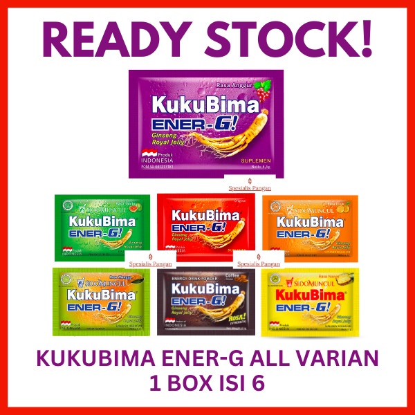 

Kuku Bima Ener-G BOX ISI 6 ALL VARIAN RASA KUKUBIMA energi energy sido