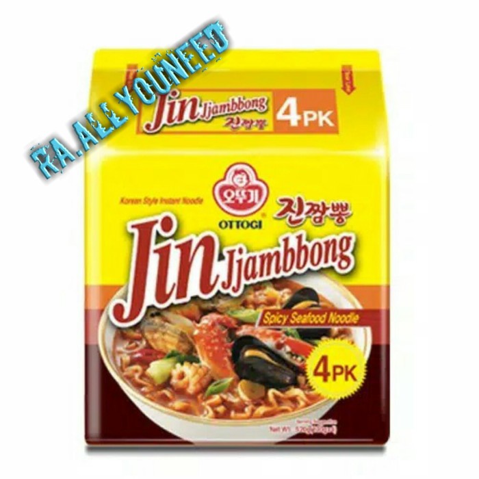 

Jin JJambbong Ramen - Mi Instan Rasa Seafood 520gr (130gr @ 4pcs)