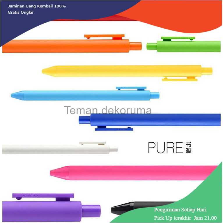 

TD - ALB Kaco PURE Candy Gel Pen Pena Pulpen Bolpoin 0.5mm 20PCS - K1015 (Colorful Ink)