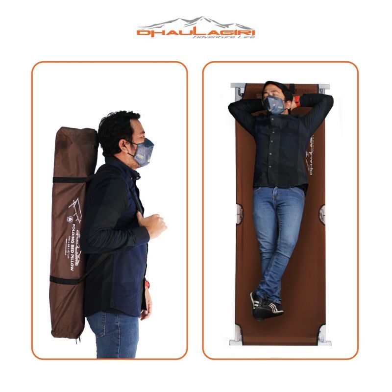 Velbed Dhaulagiri Folding Bed With Pillow Tempat Tidur Portable Dhaulagiri