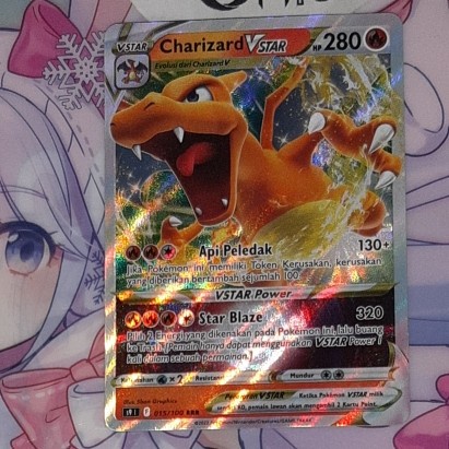 Kartu Pokemon Indonesia Charizard V Star 015/100 RRR VSTAR - 015/100 Foil