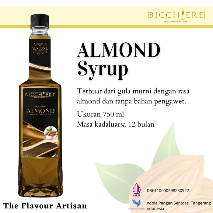 

Syrup Almond Bicchiere 750 ml - Sirup Rasa Almond Premium