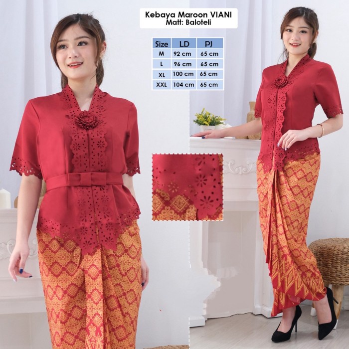 

New Style Atasan Modern Encim Kutubaru Lengan Pendek - maron, XL