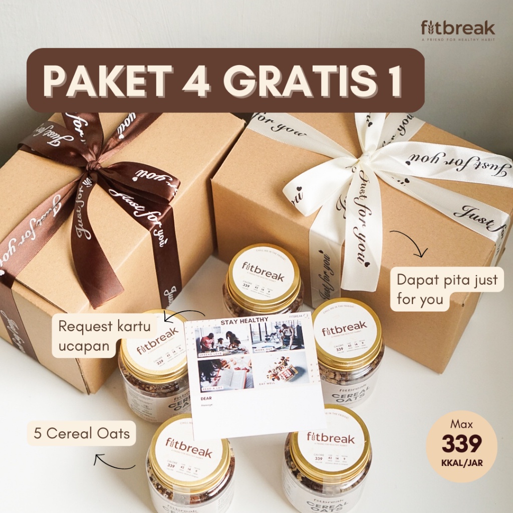 

Fitbreak Hadiah Untuk Orang Tersayang Paket 4 Gratis 1 ~ TC777