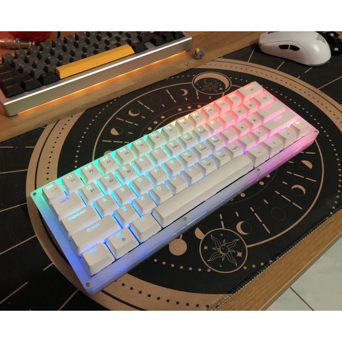 Custom Case Akrilik Keyboard Mechanical Koodo Gecko 60% - Clear