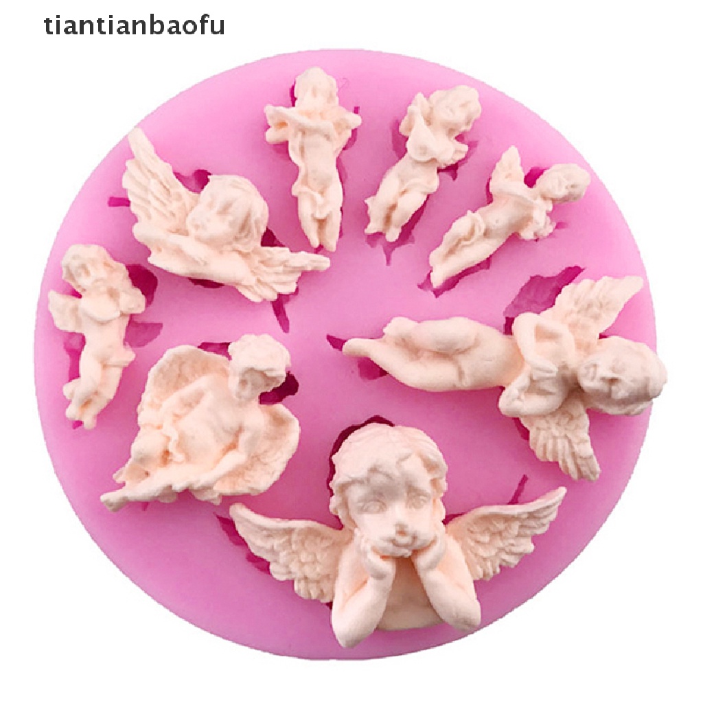 [tiantianbaofu] Angel Baby Silicone Mold Cetakan Fondant Cetakan Coklat Kue Decorag Alat Butik