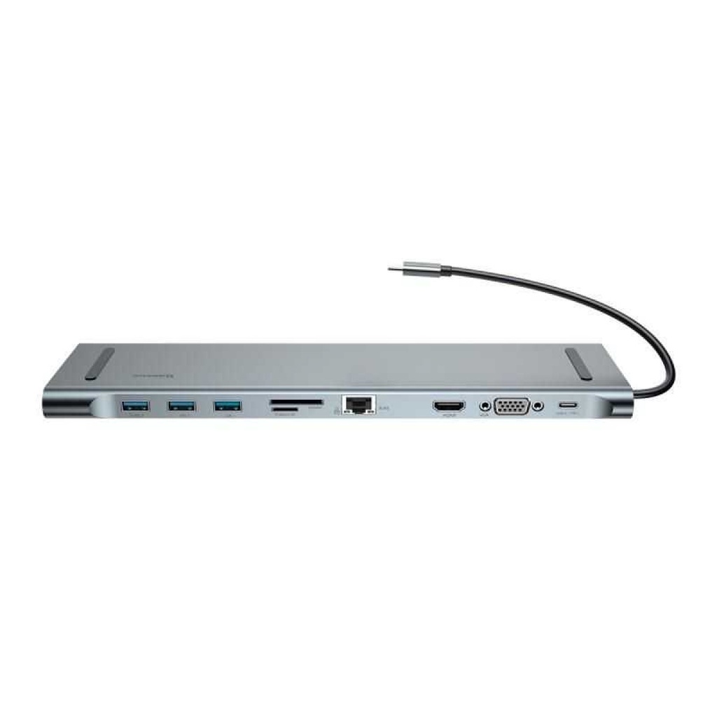 Type C LAN Adapter 10 in 1 HDMI VGA Card Reader USB Hub CATSX