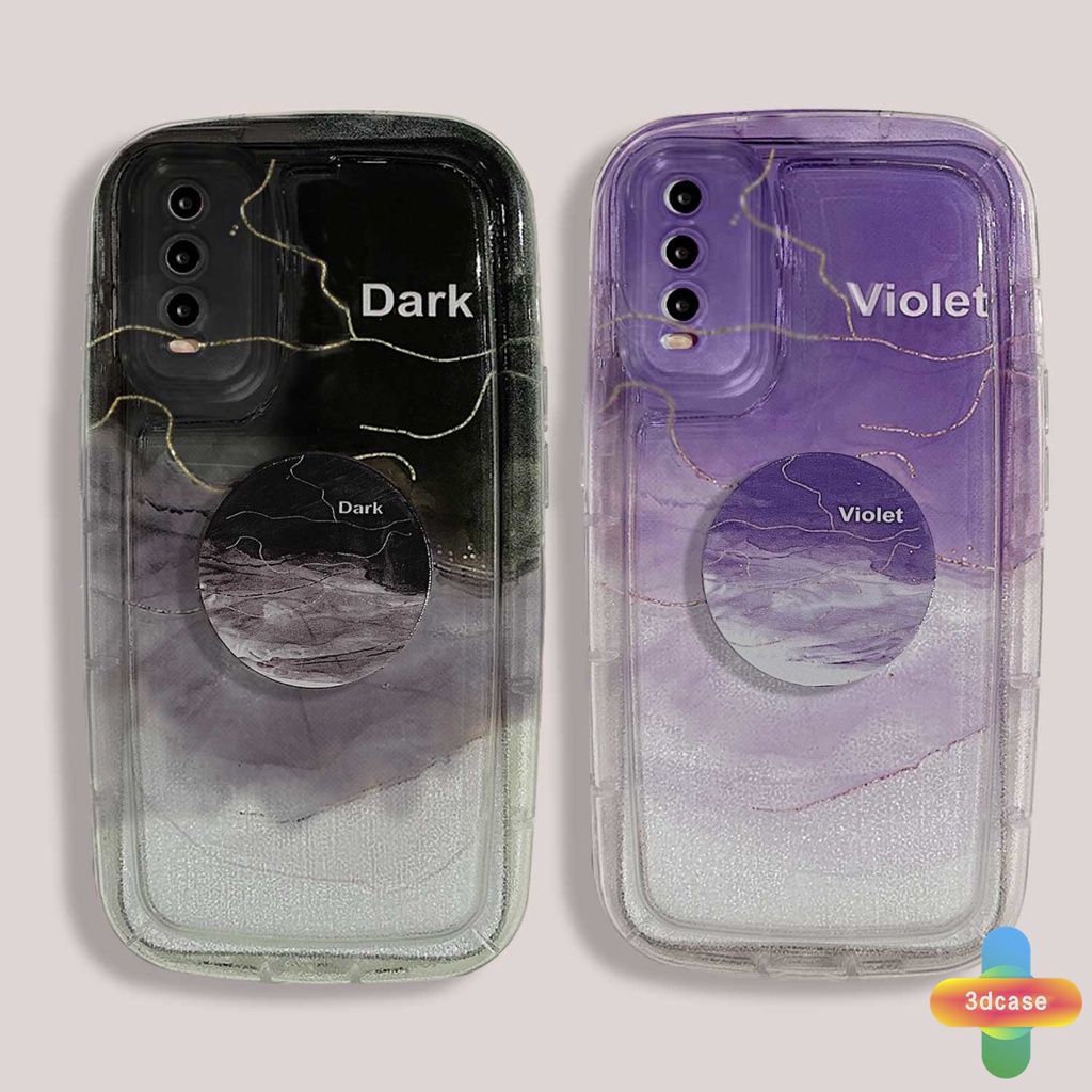 Soft Case VIVO Y35 Y21A Y21T Y12S Y02 Y12 Y22 Y22S Y20 Y16 Y15S Y15C Y91C Y21 2021 Y30 Y21S Y20S Y12i Y3S Y33T Y21E Y21G Y15A Y01 Y01A Y91 Y30i Y93 Y95 Y15 Y17 Y50 Y53S Y51 2020 Y51A Y10 Y33S Ins Dark Watercolor Gradient Couples Soap Case With Stand