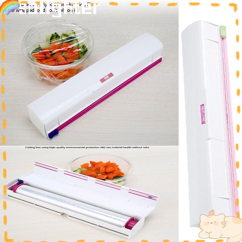 Solighter Cling Film Dispenser Alat Kotak Penyimpanan Dapur Baking Paper Cutter Pemotong Timah Foil