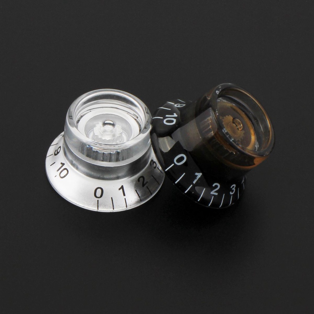 2warna Pilihan Top Hat Speed Volume Tone Control Knob Cocok Untuk LP Style Gitar Elektrik Tombol Volume Pengganti Gitar Hitam/Perak