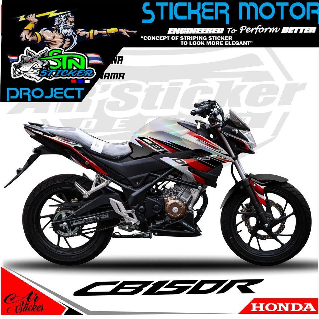 Decal Sticker Full Body CB150R New 2020 2021 2022 - Stiker Dekal Hologram, Chrome CB 150R StreetFire