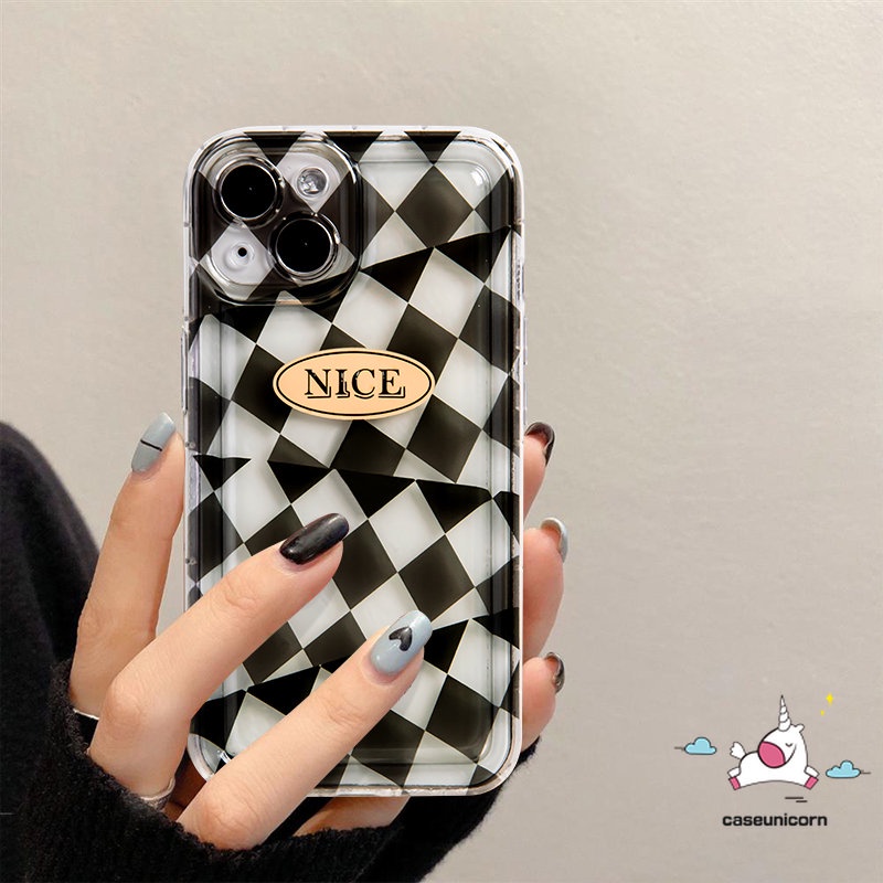 Untuk Realme C55 C30 C53 7i 9i C30s C12 6i 5c25 C35 C15 5i 5s C21Y C11 C33 C20 C3 C1 C17 C25s C25Y C20A Kreatif Seni Garis Berlian Pola Tidak Teratur Airbag Pasangan Soft Case Cover