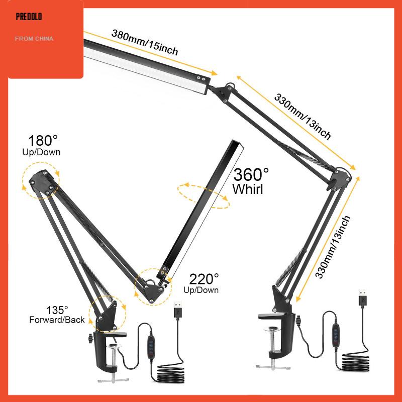 [Predolo] Meja Adjusable LED Dimmable Dg Penjepit