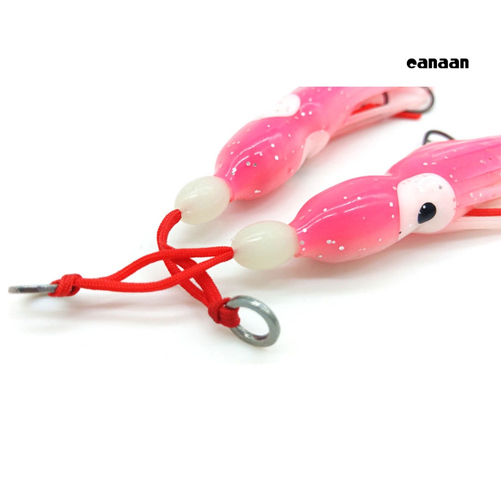 Cnn-2pcs 10cm Lure Sharp Hook Umpan Gurita Buatan Fishing Tackle Aksesoris