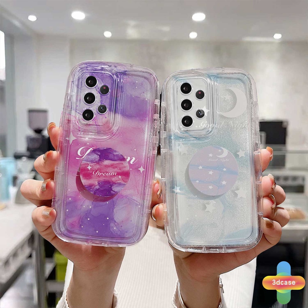 Popsocket Case Samsung A13 A14 A22 A23 A04 A04S A52 A12 A03 A03S A50 A02S A20 A32 A50S A30S A52S A30 M12 M22 M32 A125 A13 Lie A14 LTE A037F F12 M04 M10S M02S A025 A205 A305 F02S Y22S Y20I Y12S Y17 Y15 Fantasy Gradual Starry Sky Transparent Soap Case