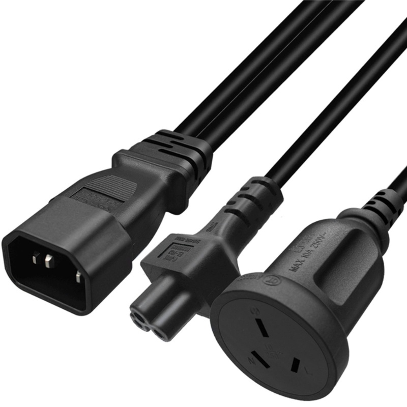 Zzz IEC320 C14 Male Plug Extension Kabel Listrik Ke C5 +AU16A Female Extension Line