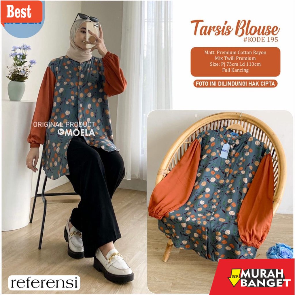 Tunik jumbo terbaru untuk wanita- Tunik Jumbo Kekinian Terbaru 2021 Atasan Wanita Muslim Big Size (F