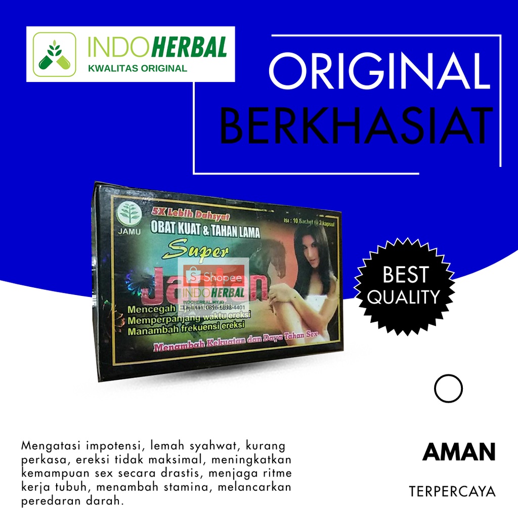 

Suplemen Kesehatan HerbalSuper (Jantan) Original Kapsul Obat Pria Lemah (Syahwat) Dan Disfungsi (Ereksi) Serta Menambah Stamina Pria