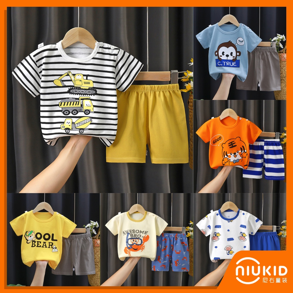 NIUKID BAJU ANAK BAJU BAYI IMPORT KOREA ADA KANCING BAHU STELAN ANAK SETELAN BAYI #B163-#B169