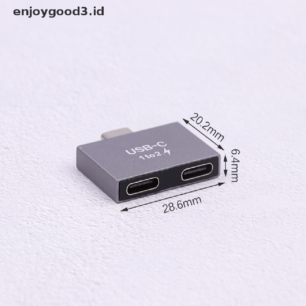 [Rready Stock] USB C Male to Dual Type-C USB A Female Splitter Convter Adapter Extension Konektor Untuk USB C PD Charger Laptop (ID)