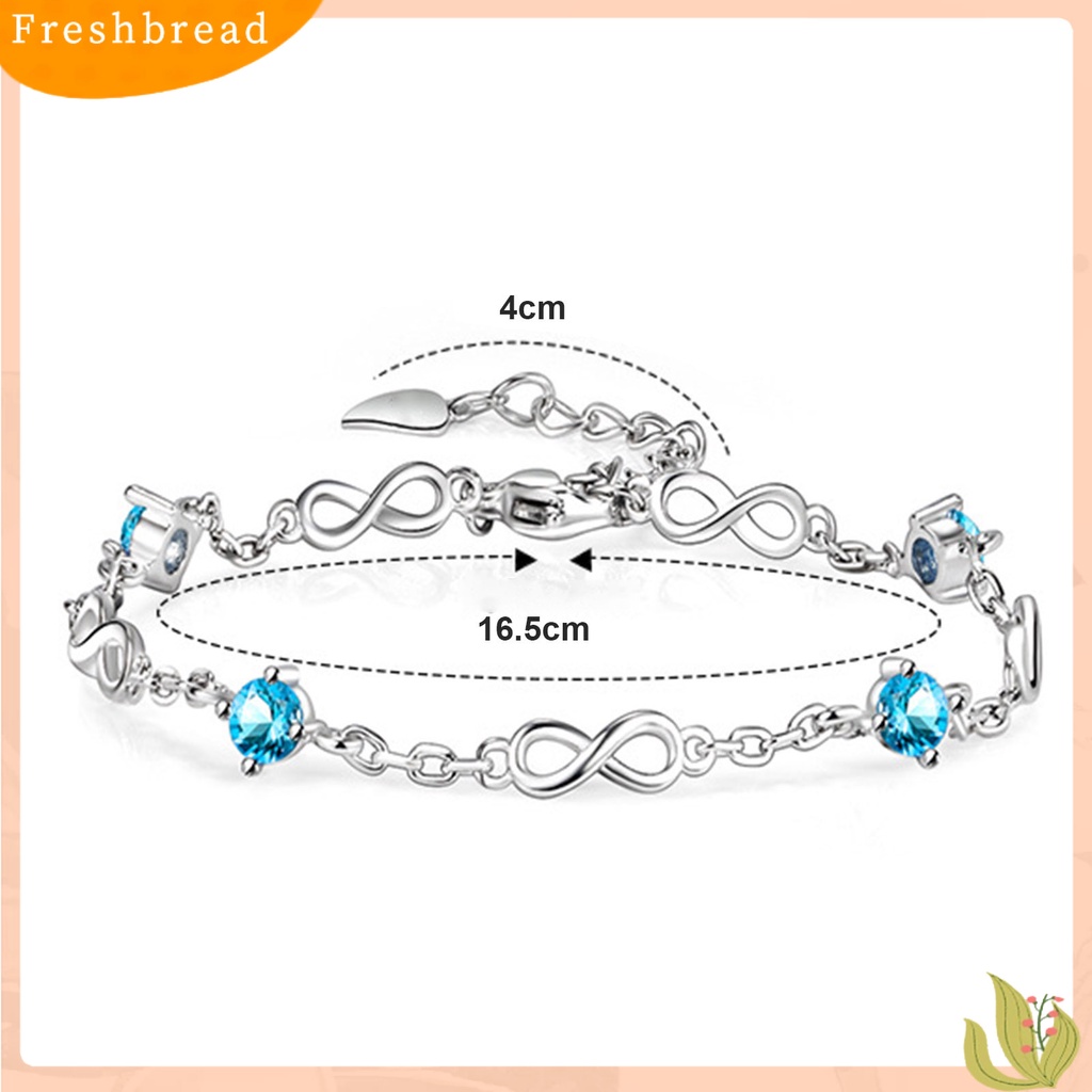 &lt; Freshbread &gt; Gelang Couple Sparkling Mirror Polish Dengan Rantai Ekstensi Anti-Oksidasi Nyaman Dipakai Hias Tembaga Adjustable Women Chain Bracelet