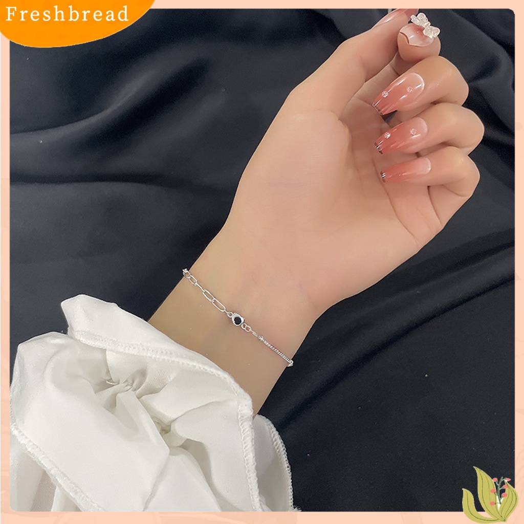 &lt; Freshbread &gt; Wanita Gelang Geometris Kilau Cerah Rantai Ekstensi Dapat Disesuaikan Menarik Dekorasi Hadiah Wanita Cinta Hati Rantai Gelang Fashion Perhiasan Untuk Pacaran