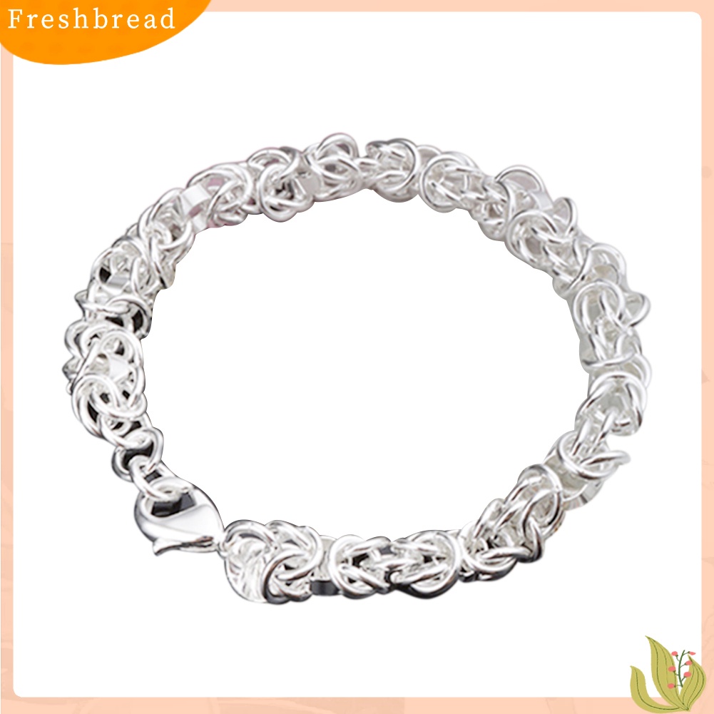 &lt; Freshbread &gt; Fashion Wanita925 Sterling Silver Gelang Bangle Rantai Perjamuan Perhiasan Hadiah