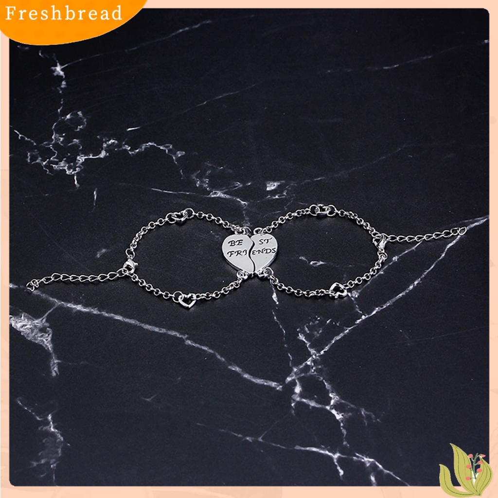 &lt; Freshbread &gt; 2Pcs Sahabat Hati Pola Bersama Gelang Bangle Persahabatan Perhiasan Hadiah