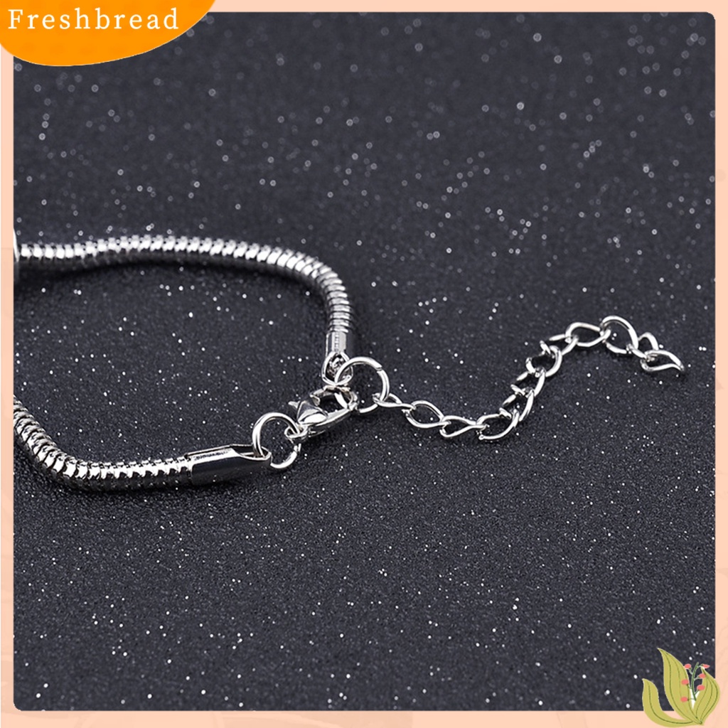 &lt; Freshbread &gt; 2pcs/Set Gelang Putri Ibu Bentuk Hati Bahan Alloy Tahan Lama Set Gelang Stainless Untuk Hadiah