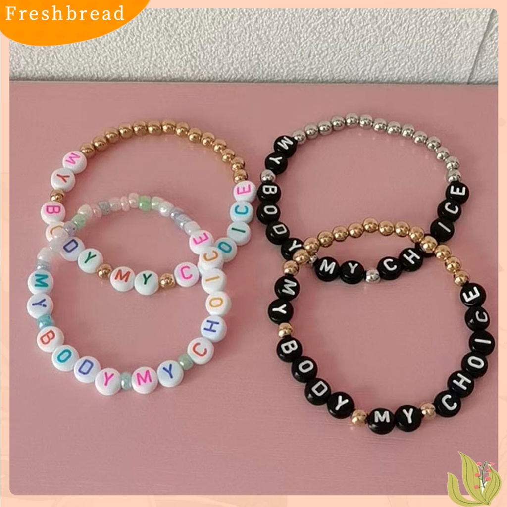 &lt; Freshbread &gt; Gelang Wanita Prohibition Abortion Bermakna Perhiasan Vintage Beads Bangle Untuk Festival