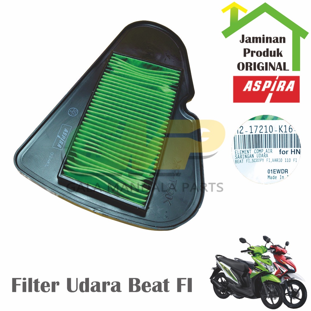 ASPIRA Filter Udara Beat Scoopy Vario110 FI Injeksi Busa Saringan ORI