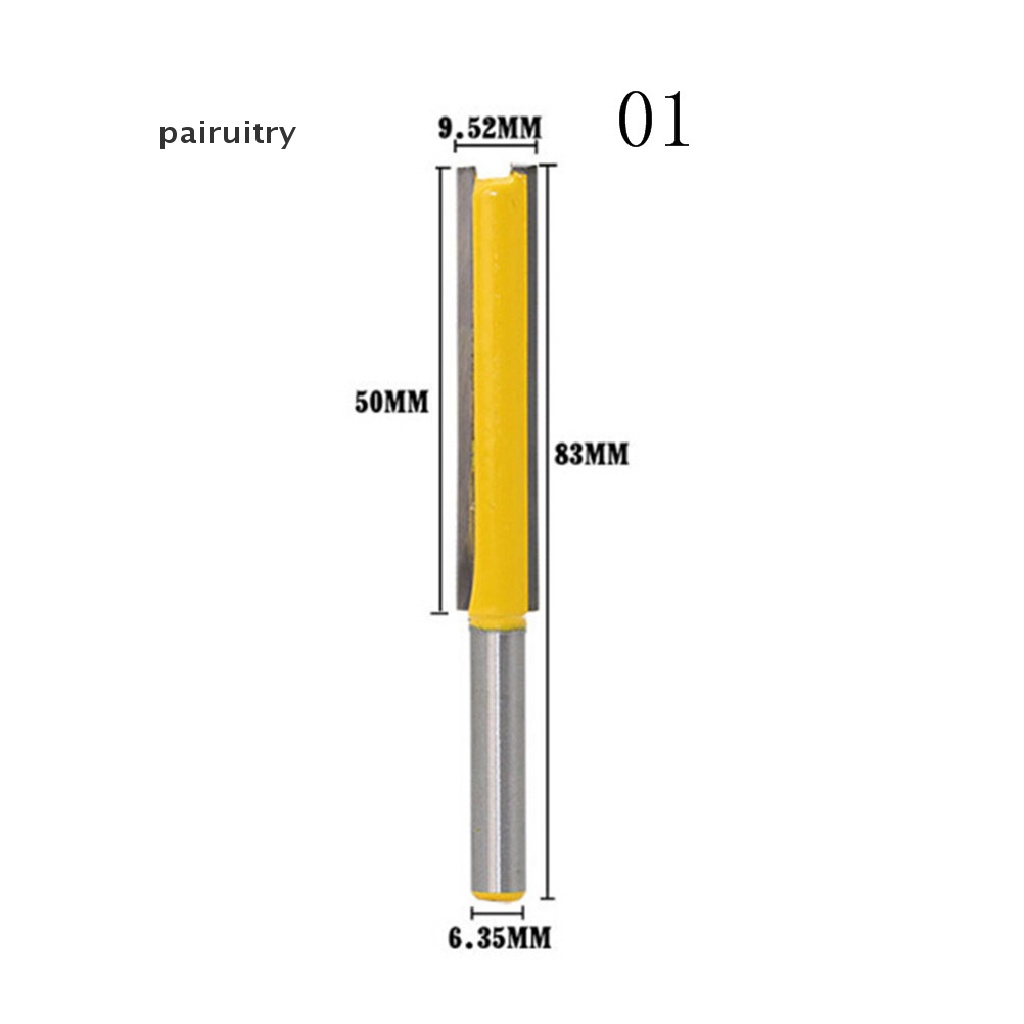 Prt 1pc Bit Router Lis Flush Extra Panjang - Alat Potong Hank 1per4 &quot;50/76mm PRT