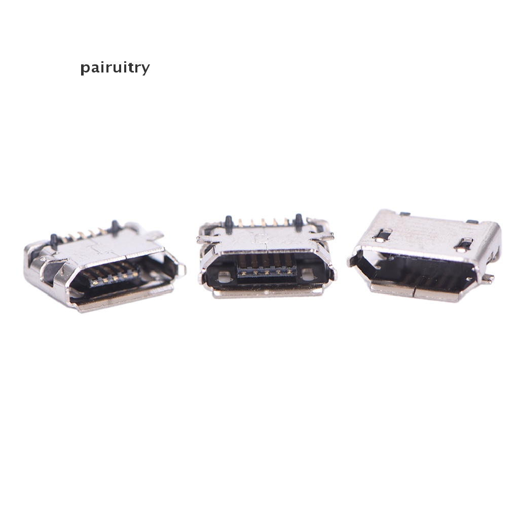 Prt 10pcs Konektor Micro USB 5pin B type Female Untuk Konektor 5pin Charging Socket Hot sale PRT