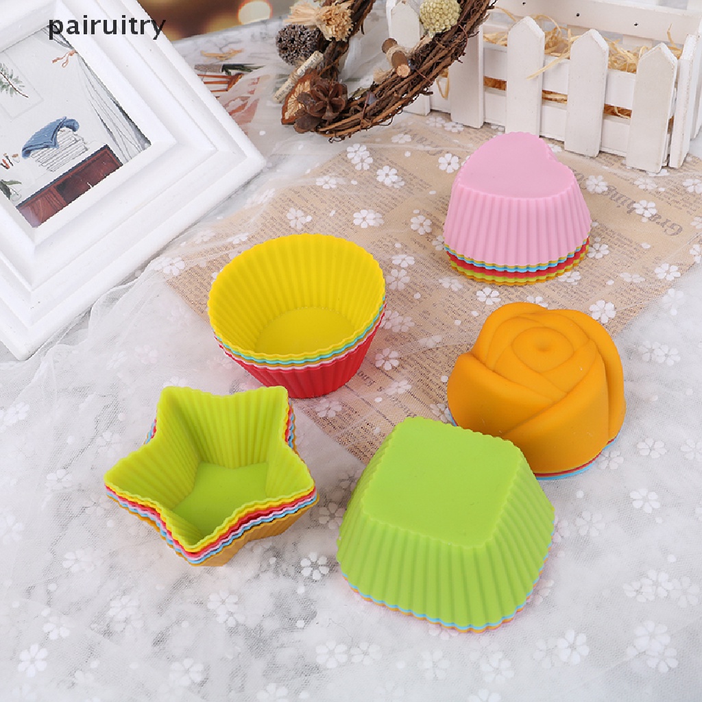 Prt 6PCS Silicone Cake Cupcake Cup Cake Alat Bakeware Baking Cetakan Silikon Cupcake PRT